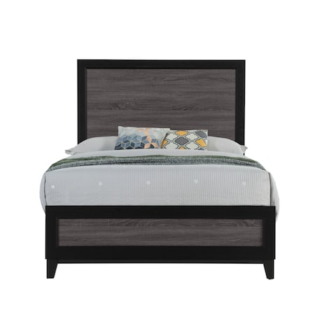 Global Furniture Usa Farmhouse Paper Lisbon Grey And Black Full Bed 2276